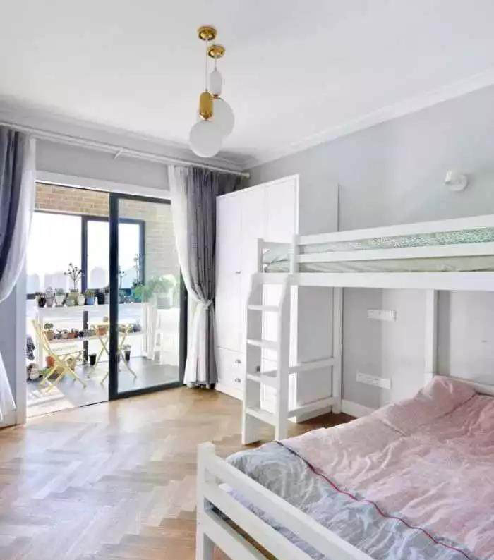 120㎡新房装修 卧室门对开、开放式和封闭式厨房让家居生活更自由!