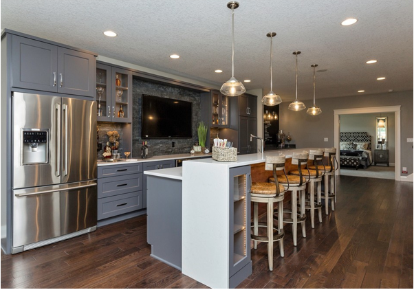 美观又大气的厨房吧台设计效果图 让家更温馨！